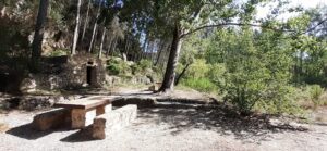 Forn de calç picnic area nestled away in the forest at the the northern end of the Barranco de la Encantada