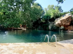 Gorgo Catalán natural swimming pool ladder access