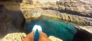 Cliff Jumping in the Blue Lagoon on the Isla de Portixol