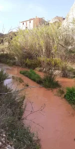 Confluencia Riu Montegre & Riu de la Torre: flooded path