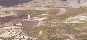 Collapsed bridge at the Embalse Amadorio