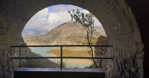 View of the Embalse Amadorio from the second tunnel