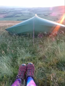 Wild camping with my SALOMON trainers