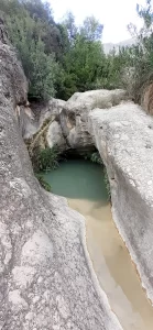 Natural pool on the Sella Ruta del Agua